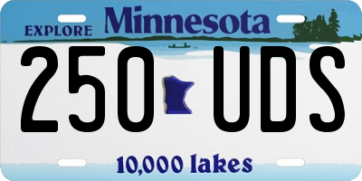 MN license plate 250UDS