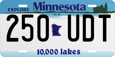 MN license plate 250UDT