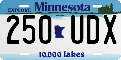 MN license plate 250UDX