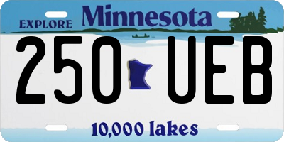 MN license plate 250UEB