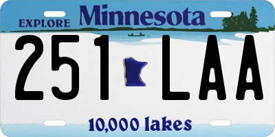 MN license plate 251LAA