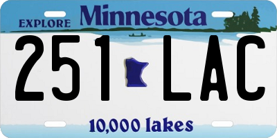 MN license plate 251LAC