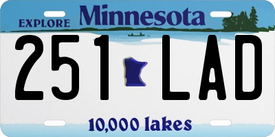 MN license plate 251LAD