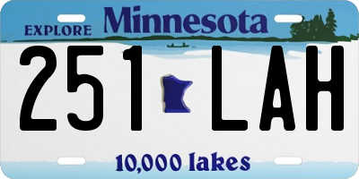 MN license plate 251LAH