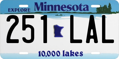 MN license plate 251LAL