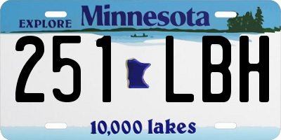 MN license plate 251LBH