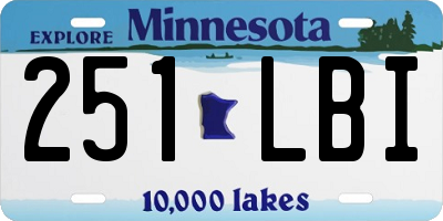 MN license plate 251LBI