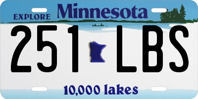 MN license plate 251LBS