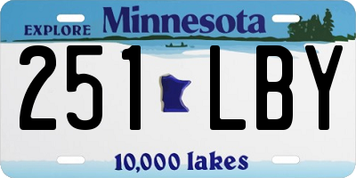 MN license plate 251LBY