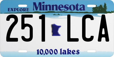 MN license plate 251LCA