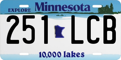 MN license plate 251LCB