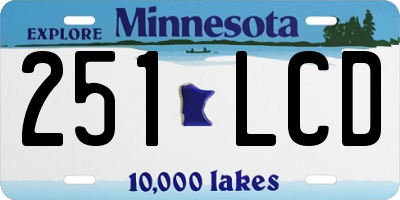 MN license plate 251LCD