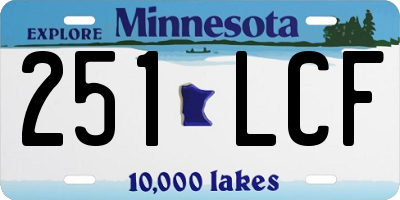 MN license plate 251LCF