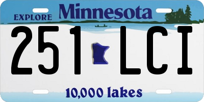 MN license plate 251LCI