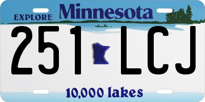MN license plate 251LCJ