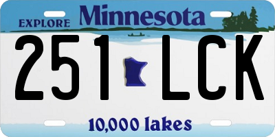 MN license plate 251LCK