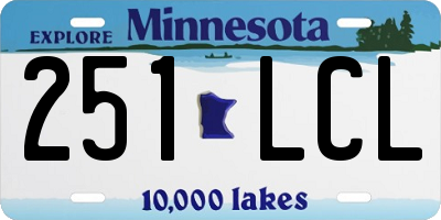 MN license plate 251LCL