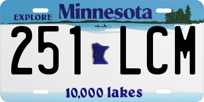 MN license plate 251LCM