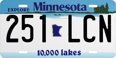 MN license plate 251LCN