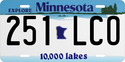 MN license plate 251LCO