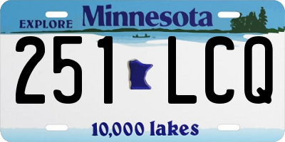 MN license plate 251LCQ