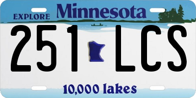 MN license plate 251LCS
