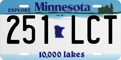 MN license plate 251LCT