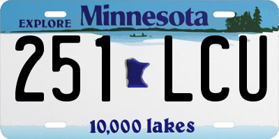 MN license plate 251LCU