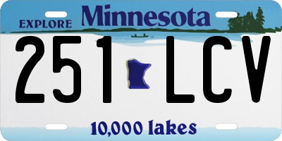 MN license plate 251LCV