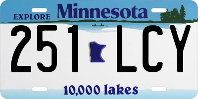 MN license plate 251LCY