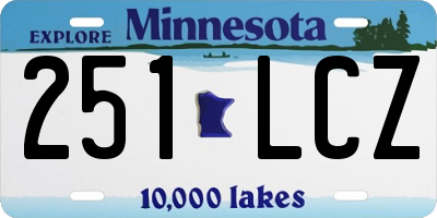 MN license plate 251LCZ