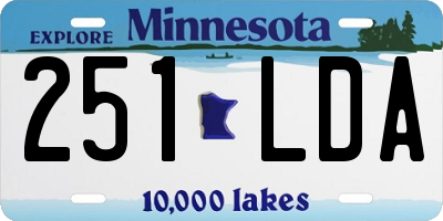 MN license plate 251LDA