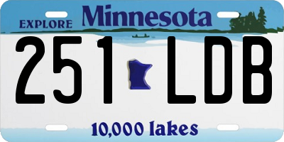 MN license plate 251LDB