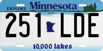 MN license plate 251LDE
