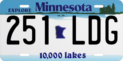 MN license plate 251LDG