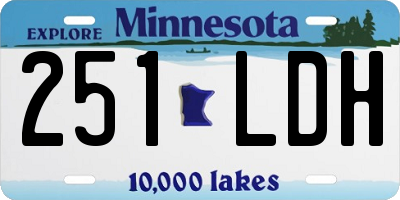 MN license plate 251LDH