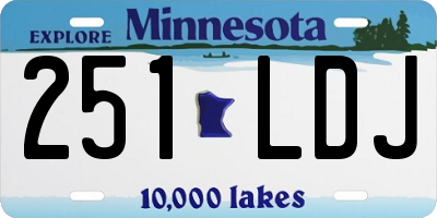 MN license plate 251LDJ