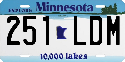MN license plate 251LDM