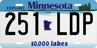 MN license plate 251LDP
