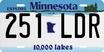 MN license plate 251LDR