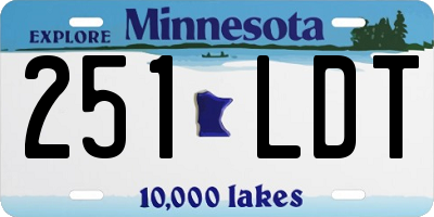 MN license plate 251LDT