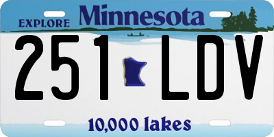 MN license plate 251LDV