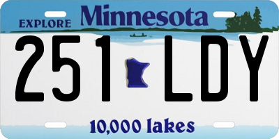 MN license plate 251LDY