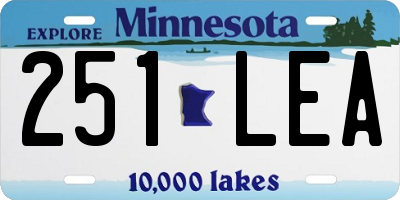 MN license plate 251LEA
