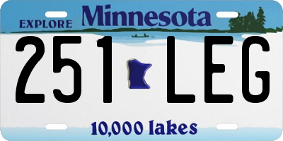 MN license plate 251LEG