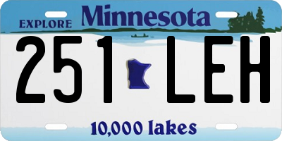 MN license plate 251LEH