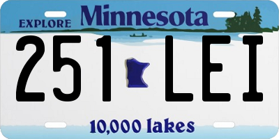 MN license plate 251LEI