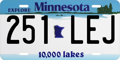 MN license plate 251LEJ