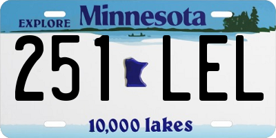 MN license plate 251LEL