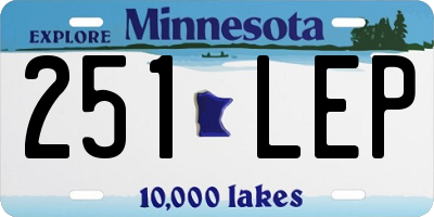 MN license plate 251LEP
